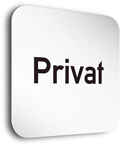 Kinekt3d Leitsysteme Schilder aus 1,5 mm Aluminium Vollmaterial - Türschilder • 150 x 150 mm • Besonderheit: unsichtbare 5 mm Abstandhalter verleihen dem Schild einen exklusiven schwebe Effekt(Privat)