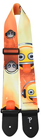 Perris Leathers LPCPE-8205 2.5 Heat Transfer Emoji Guitar Strap, Party Time Rave
