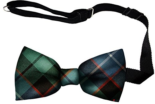 I LUV LTD Mens Bow Tie Soft Wool Woven And Made in Scotland in Russell Ancient Tartan Adjustable Strap for Easy Fastening