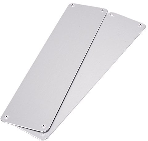 Set of 2 12 Satin Aaluminium Door Finger Push Plates