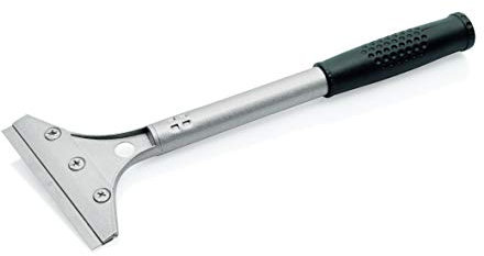 Gastro - Rasqueta para barbacoa (cinc, con cuchillo, 10 cm de ancho)