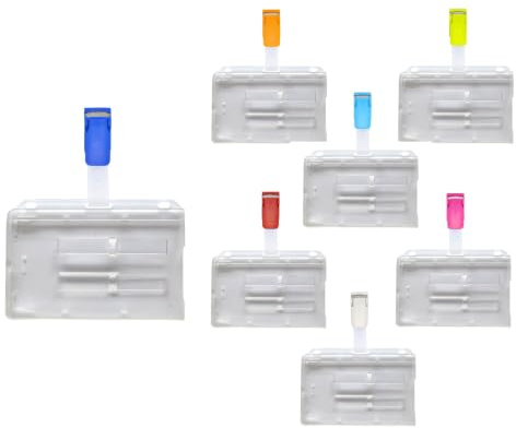 10 STÜCK Kartenhalter mit Schieber für 2 Karten mit Kunststoffclip aus Hartplastik für Ausweise Kreditkarten Dienstausweise EC Karten Bankkarten Gesundheitskarten (grün)