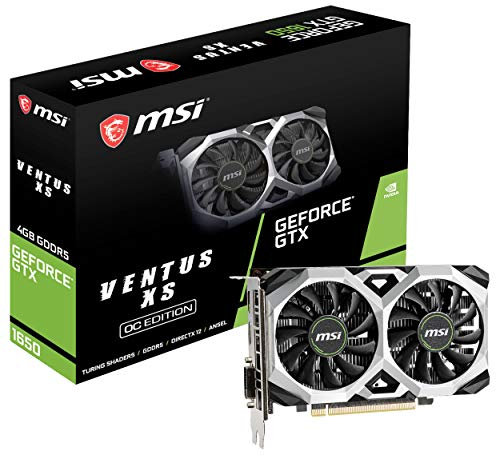 MSI Nvidia GeForce GTX 1650 Ventus XS 4G OC Graphics Card 4 GB GDDR5, 1740 MHz, DisplayPort, HDMI, DVI-D, Dual Fan Cooling System