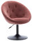 Duhome Loungesessel Höhenverstellbar Samt, Schminktisch Stuhl Drehstuhl Cocktailsessel mit Armlehne für Wohnzimmer Esszimmer Schlafzimmer, Pink