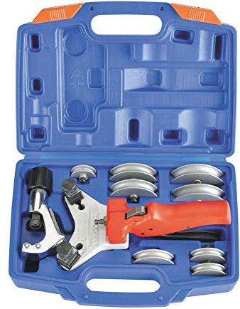 VSOON Rohrbieger-Set aus Kupferrohren, 90 Grad, verschiedene Größen, Biegevorrichtung inklusive Rohrschneider mit Tragetasche, für 1/4, 5/16, 3/8 Zoll, 5,6, 8, 10,12 mm HVAC Kühlungswerkzeuge