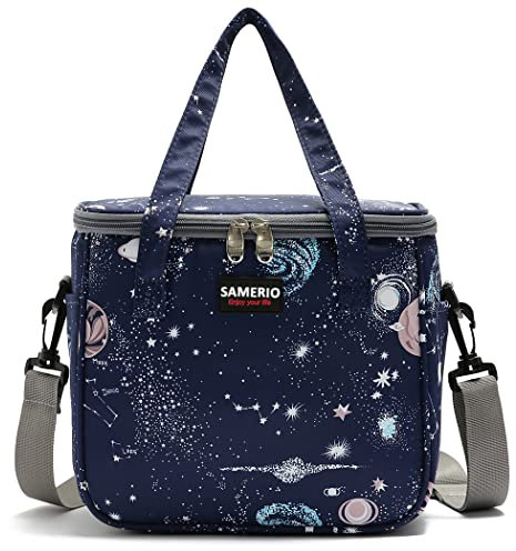 SAMERIO Isolierte Lunchtasche für Damen und Herren Auslaufsichere Kühltasche Thermotasche Wiederverwendbare Picknicktasche mit Verstellbarem Schultergurt