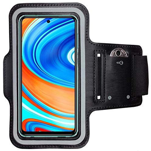 CoverKingz Brassard de Sport pour Xiaomi Redmi Note 9 Pro - Brassard pour Smartphone, Accessoire de Sport avec Poche - Accessoire Sport, Brassard téléphone Portable Noir