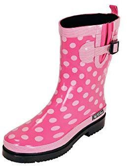 MADSea Ocean - Stivali da donna in gomma a mezza gamba, colore: rosa, (Rosa/Bianco), 41 EU