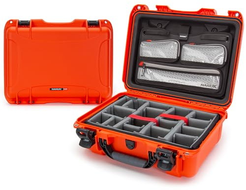 NANUK 925 Pro Photo Kit - Waterproof camera case with padded dividers and lid organiser (47.5 x 37.6 x 17.8 cm) Dustproof and shock-resistant (Orange)