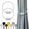 Hion Magnetische Vorhang Raffhalter Weiß 2 Stück, Vorhang Raffhalter Schnallen Holdbacks Halter Haken Clip für Zuhause Schlafzimmer Büro Dekorativer Vorhang