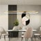 Moderne Esstisch Pendelleuchte LED Dimmbar Gold Hängelampe Oval Höhenverstellbarer Kronleuchter mit Fernbedienung 54W Esszimmer Hängeleuchte Kreativität Küche Wohnzimmer Lampe Beleuchtung Licht L120CM