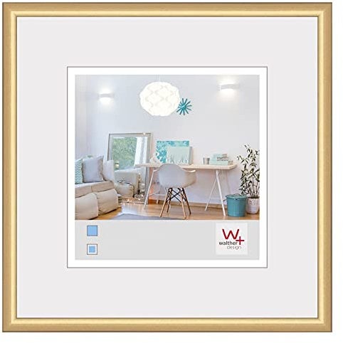 walther design Bilderrahmen gold 13 x 13 cm New Lifestyle Kunststoffrahmen KV313G