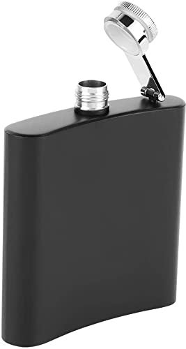 GYYJW Flask Bottle Portable Stainless Steel U-Shaped Alcohol Whiskey Flask Bottle Jug Spray Matte Black Lacquer 6oz