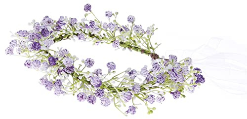 Yili Maizi Serre-tête floral avec fleur d'eucalyptus pour femmes et filles - Accessoire photo de mariée