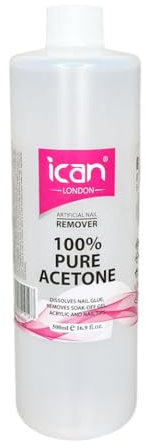 Ican London 100% Pure Acetone Nail Polish Remover UV GEL Soak Off 500ML