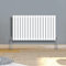 Warmehaus 600 x 1003 mm Slimline Horizontale Heizkörper Weiß Einzeln Modern Wand- oder Bodenstehend Oval Panel Heizkörper