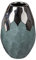 Blumenvase Vase Petrol-Silber 21cm aus Keramik