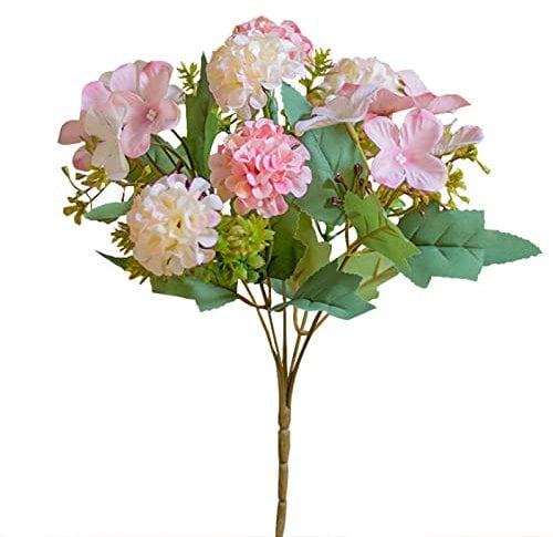 Standaschenbecher Für Draußen Pink 1 Bündel künstliche Rosen aus Kunststoff, Seidenblume, geeignet für die Pflanzendekoration des Familienhotels, Hochzeit, Weihnachten, Bürotisch (@-B, One Size)