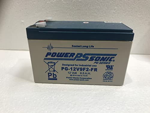12V 9Ah (@C20) Fire Retardant stairlift battery-Powersonic Heavy Duty Replacement for 7Ah / 7.2Ah & 8.5Ah versions.