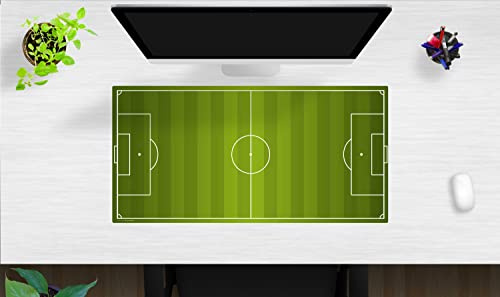 Schreibtischunterlage für Kinder - Fußballfeld - aus premium Vinyl - in verschiedenen Größen - Made in Germany (80 x 40 cm)