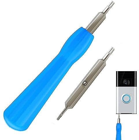 Doorbell Screwdriver Replacement, Double-Ended Screwdriver Tool for Doorbell Battery Replacement,Blue