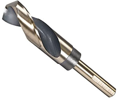 CoCud Reducido Vástago Helicoidales Brocas, 25mm Corte Filo, Titanio y Nitruro Recubrimiento Alta Velocidad Acero 4341 - (Aplicaciones: para Inoxidable Acero Perforación Máquina)