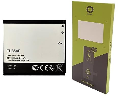 OH-BOX® Akku kompatibel mit Alcatel TLiB5AF One Touch 997, 997A, 997D,998/ Pop C5/TCL J160 (TLiB32E, CS-OT997SL)