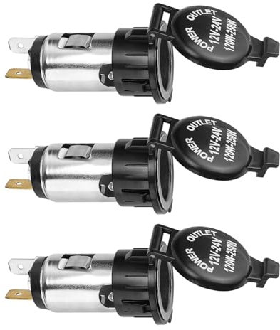 3 Piezas Mechero Coche, DEANKEJI Enchufe Mechero 12V, Toma de Mechero, Zócalo del Encendedor de Cigarrillos, Apto para Motos, Barcos y Coches