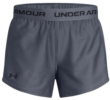 Under Armour Mädchen UA Play Up Shorts, Grau, 11-12 Jahre