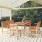 ZQQLVOO 5-TLG. Garten-Essgruppe,Außen-Dekoration,Entertainment-Möbel-Sets,Bistro-Sitzgarnituren,Nachmittagstee-Sitzgarnituren,Balkonmöbel-Sets,für Wintergarten,Terrasse,Gartenbereich,Massivholz Teak
