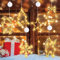 Fensterlicht Saugnapf, Weihnachtsbeleuchtung Fenster， 6er Set LED Saugnapf Weihnachten Lichter, Weihnachten Saugnapf LED Deko, LED Fensterdeko Weihnachten， Party Christmas Window Lights
