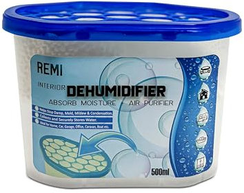 REMI TOOLS LTD 24Pk(500ml each)Dehumidifier Prevent Mould & Mildew, Eliminating Musty Odor,Remove Dampness, Absorb Excess Mositure in Home, Kitchen, Bathroom, Bedroom,Wardrobe,Caravan,Office,Basement