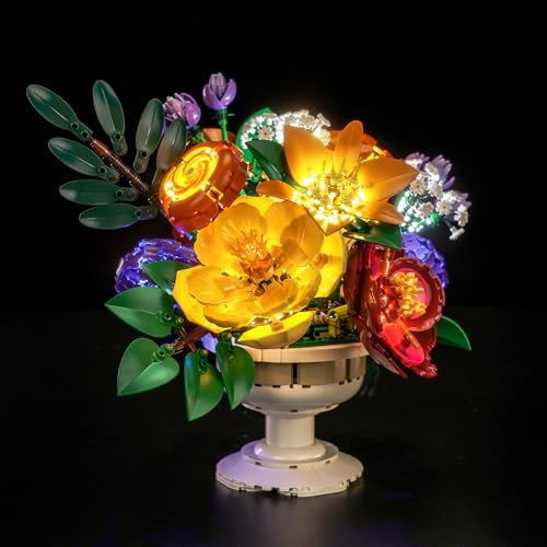 Licht-Kit Kompatibel mit Lego 10345 Flower Arrangement Botanical Collection Set (Kein Modell), Led Beleuchtungs Set Compatible with Flower Arrangement 10345 Kreative Spielzeug