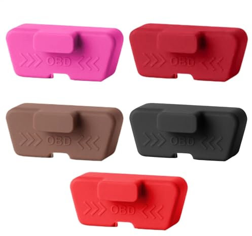 5 x OBD Port Lock Anti-Theft Protector, Waterproof Silicone Cover, Anti-Theft Protection for Vehicles, Protective Cover Accessories for Locking The OBD Connector, Protective Case for Various Models