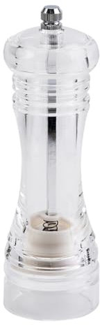 Macinapepe, Macinapepe in acrilico trasparente, macinasale, macinapepe con grana regolabile(6in)