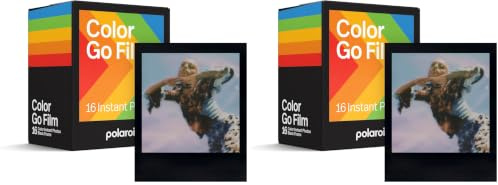 Polaroid 6211 Farbfilm für Go — Doppelpack — schwarzer Rahmen, 16 Filme (Verpackung kann variieren) (Packung mit 2)