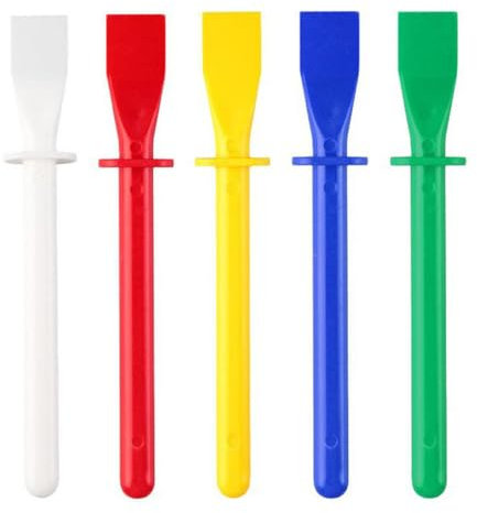 5 Pcs Glue Spreader Glue Applicator 11cm Bright Coloured Plastic PP Spreader Spatula Sticks Art And Craft for PP Spatula Kids Kid Craft