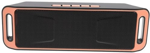 VILLCASE Enceinte Portable Mini avec Subwoofer Radio FM Connectivité USB Orange