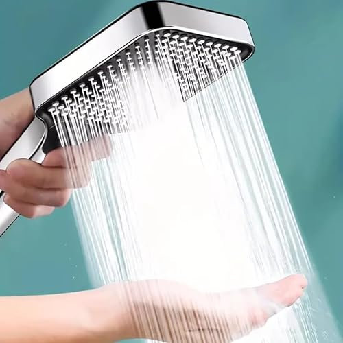 MULUKHAK High Pressure Shower Head – Rectangular Water-Saving Power Shower Head with Universal Fit – Boosts Pressure for Ultimate Shower Experience