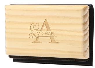 Amsgedhie Auto Lufterfrischer: Holz Lufterfrischer - mit Namen personalisiert - Magnetisches Design - Natürliches Massivholz unbedenklich und langlebig - Große Auswahl an Düften (Weiß Custom)