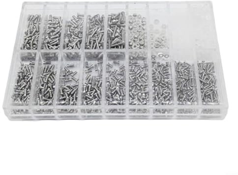 Pratico kit di riparazione per occhiali da vista con una varietà di viti per uso domestico da 1000 pezzi