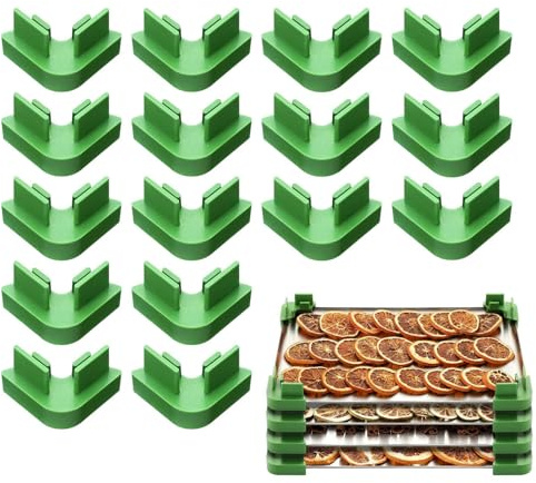Tray Stacker, Multi-purpose 16 Piece Layered Stacking Rack Oven Tray Stacker for Freeze Dryer | Refrigerator Cabinet, Picnic, BBQ, Party