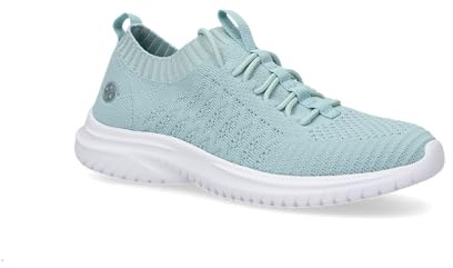 Dockers by Gerli Damen Low-Top Sneaker, Frauen Halbschuhe,Strassenschuhe,Sportschuhe,Freizeitschuhe,Turnschuhe,Mint/Weiss,37 EU