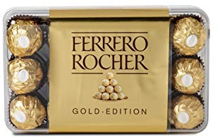 Ferrero Rocher - Croccanti Specialità al Cioccolato al Latte con Nocciole e Ripieno Cremoso con Nocciola Intera, Confezione da 30 Praline - 375 gr