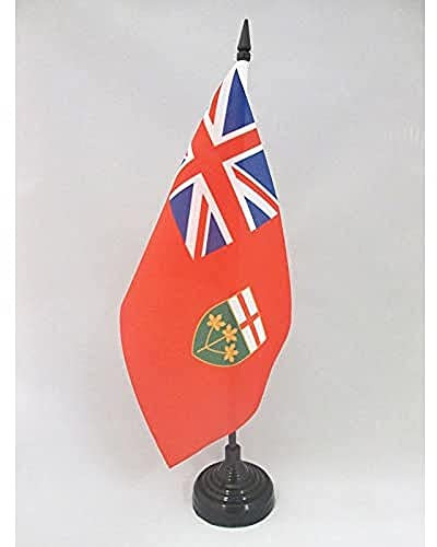 AZ FLAG - Tischflagge Ontario - 21x14 cm - Ontario Tischfahne 14 x 21 Cm - Flaggen