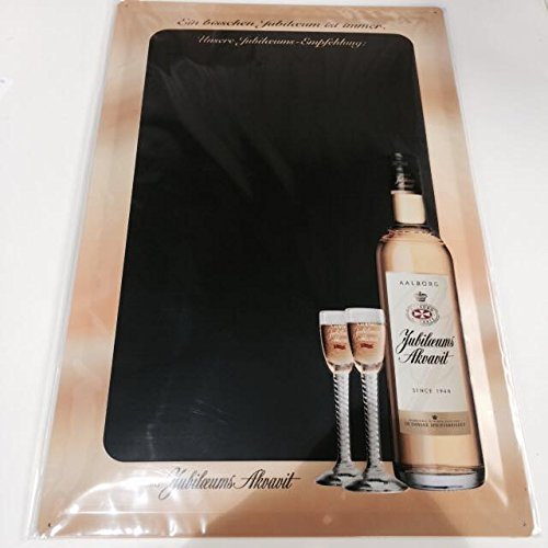 XXL Jubiläums Aquavit Blechschild Tafel 60x40 cm