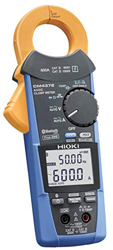 Hioki cm4372 True-RMS Clamp Meter, 1000 VAC/1500vdc/600 A con frecuencia, resistencia y Bluetooth