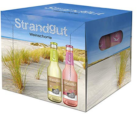 12 Flaschen Strandgut Weinschorle Rose a 275ml Schorle kleine Flaschen