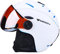 Sport Tent-Skihelm Snowboardhelme mit abnehmbarem Visier Unisex Erwachsene Wintersport Professionell Windproof Leichtgewicht Premium Helm (M(55-58cm), Weiß)