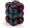 Chessex Gemini Purple-Teal W6 16mm Set
